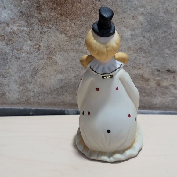 Vintage Bisque Porcelain Clown Bell Figurine - Picture 2 of 10